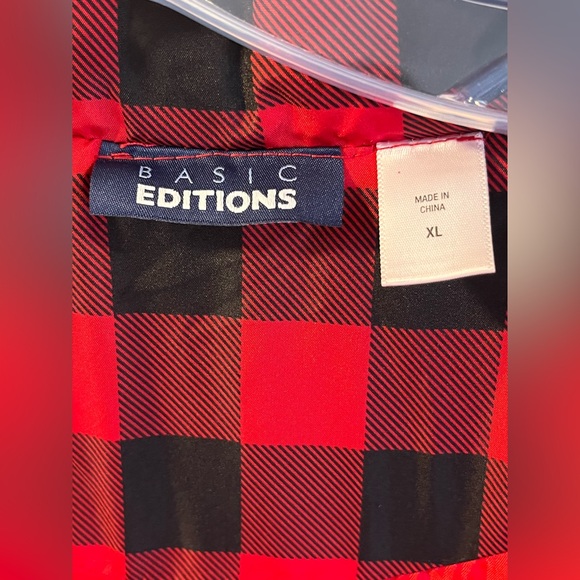 Basic Edition Plaid Womens Fall Winter Vest Size XL water resistant - Picture 5 of 7